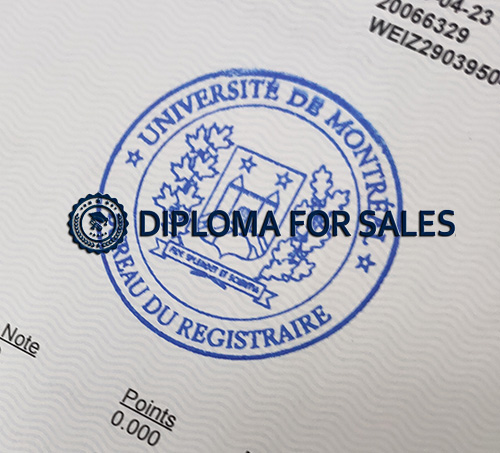 University of Montreal Transcript seal