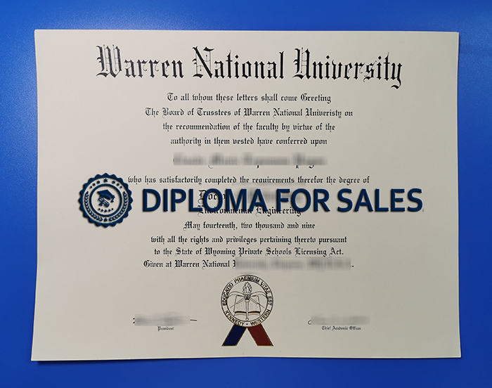 Warren National University Diploma