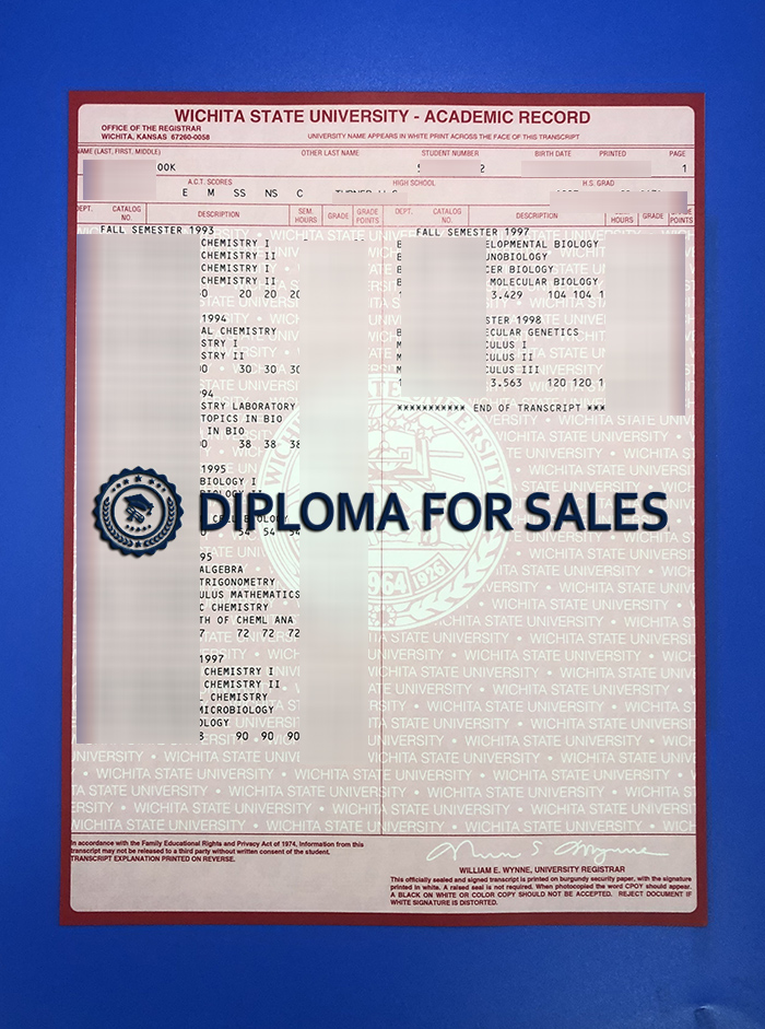 Wichita State University Transcript