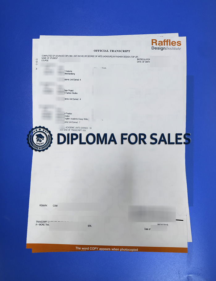 Raffles Design Institute Transcript Raffles Design Institute Transcript