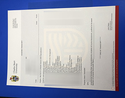 Fake Charles Sturt University Transcript