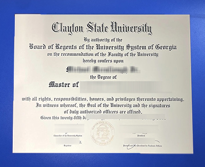 Fake Clayton State University Diploma