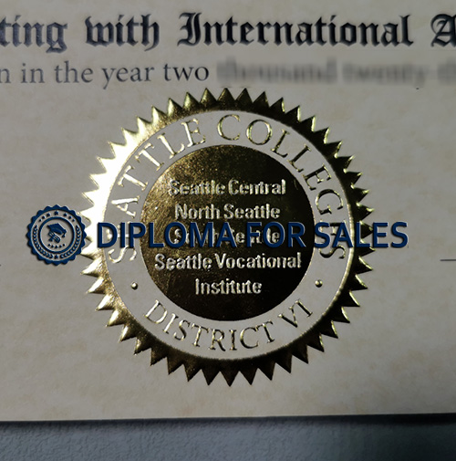 North Seattle College diploma seal
