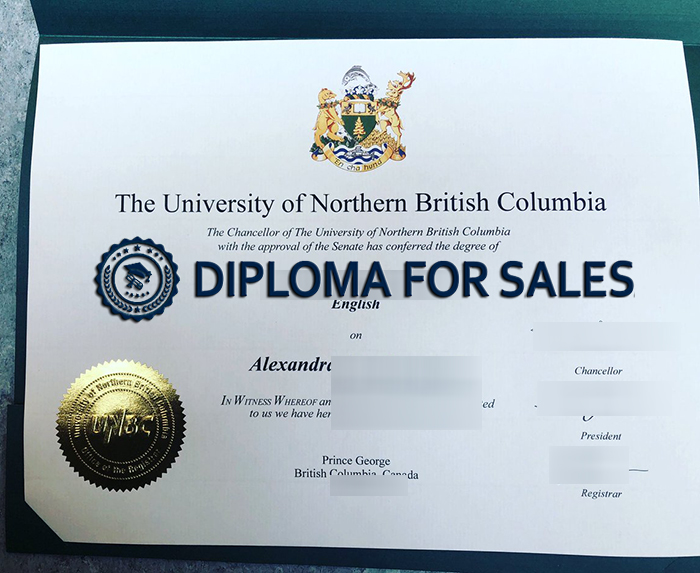 Fake UNBC Diploma