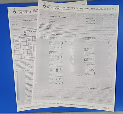 Fake UofT Transcript