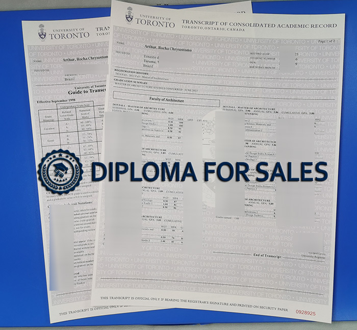 Fake UofT Transcript