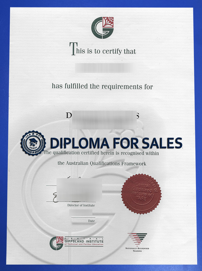 Fake Central Gippsland Institute of TAFE Diploma