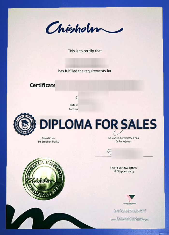 Fake Chisholm Institute Diploma