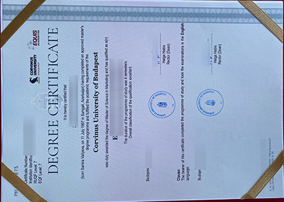 Fake Corvinus University of Budapest Diploma
