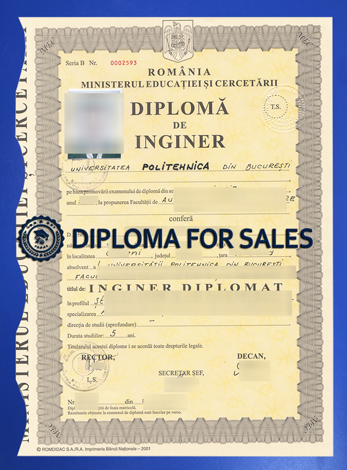 Fake Universitatea Politehnica din Bucureşti Diploma