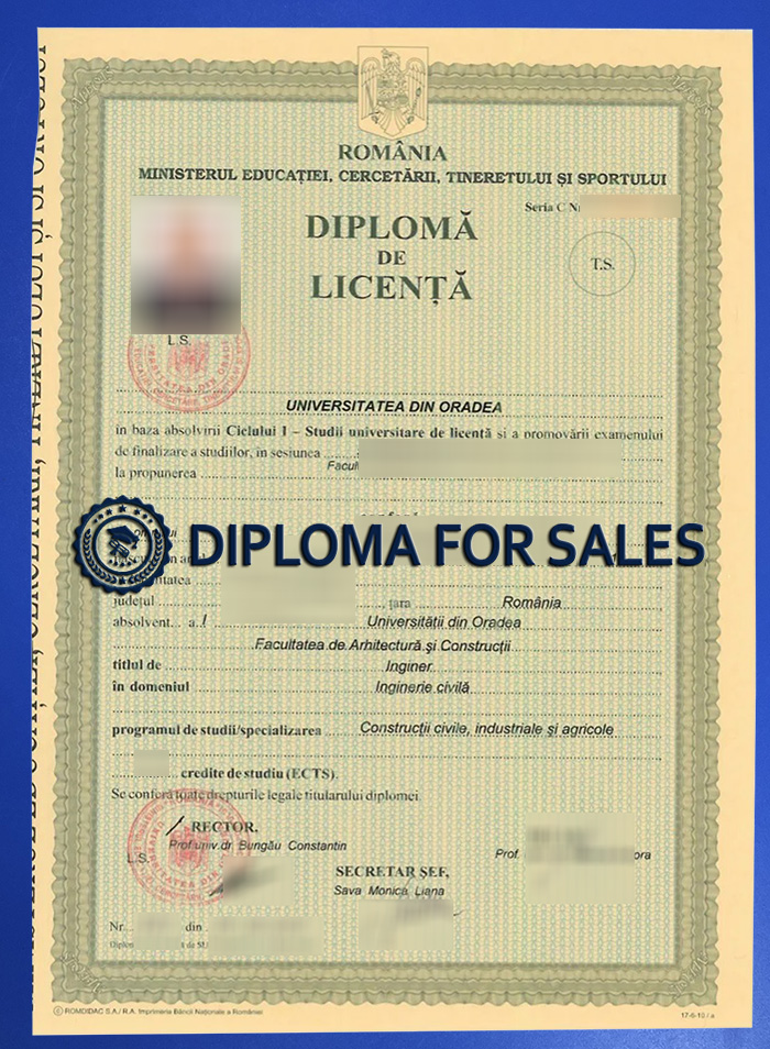 Fake Universitatea din Oradea Diploma