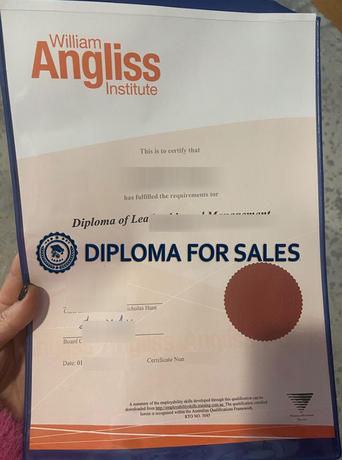 Fake William Angliss Institute of TAFE Diploma