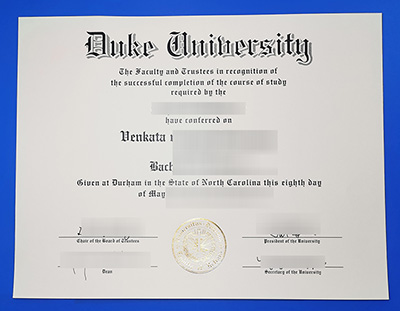 Duke University Diploma