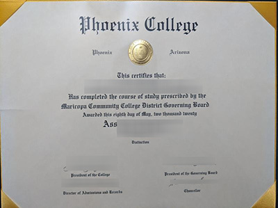 fake Phoenix College Diploma