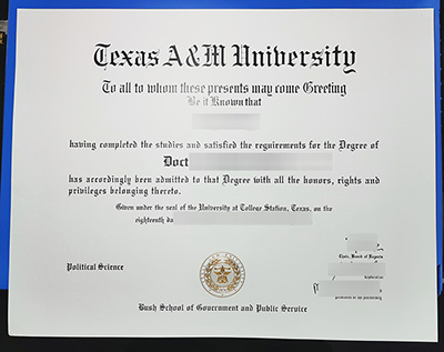 Fake Texas A&M University Diploma