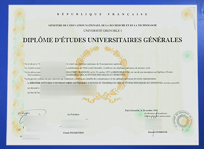 Fake Université Grenoble-I Diploma