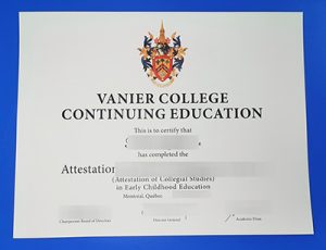 Fake Vanier College Diploma