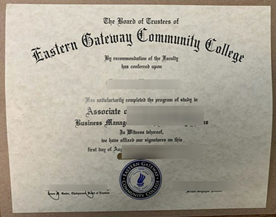 Fake Eastern Gateway Community College Diploma