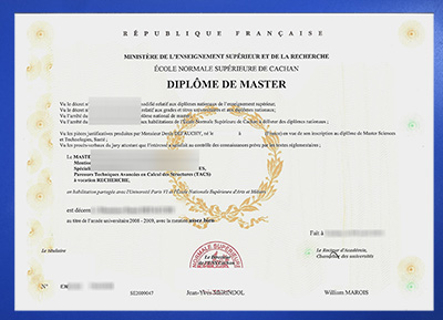 Fake ENS Paris-Saclay Diploma