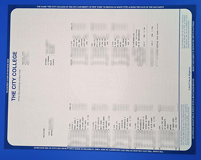 Fake City College of New York Transcript