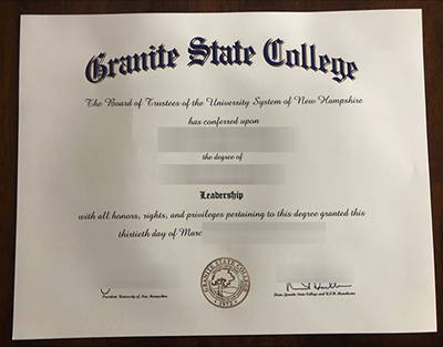Fake Granite State College Diploma
