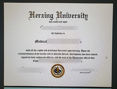 Fake Herzing University Diploma