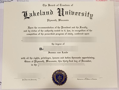 Fake Lakeland University Diploma