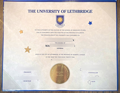 Fake University of Lethbridge Diploma