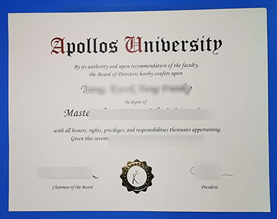 Fake Apollos University Diploma