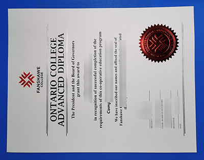 Fake Fanshawe College Diploma