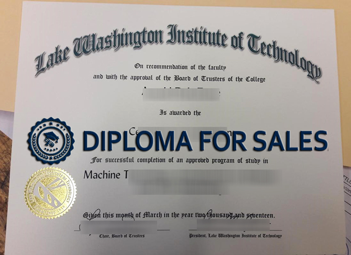 LWTech Diploma, Lake Washington Institute of Technology Diploma