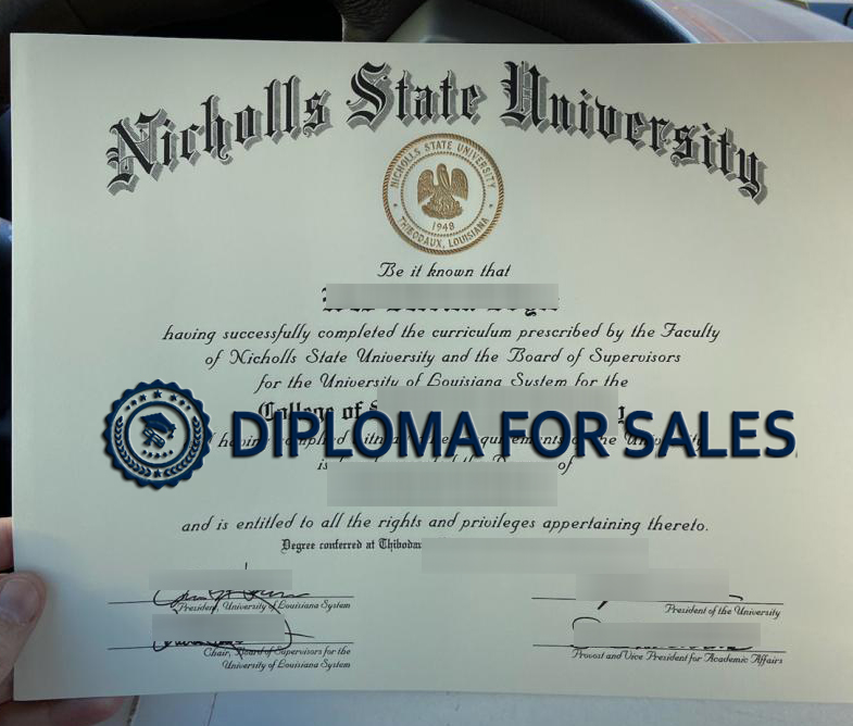 Nicholls State University Diploma