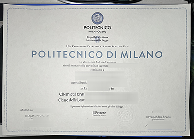 Fake Politecnico di Milano Diploma