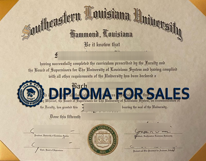 Southeastern Louisiana University Diploma Southeastern Louisiana University Diploma