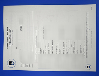 University of Cape Town Transcript