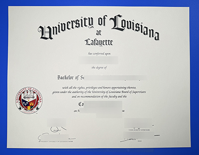 Fake UL Lafayette Diploma