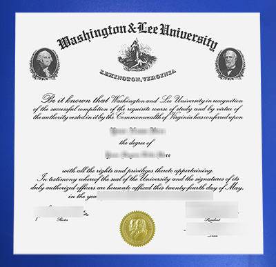 Fake Washington and Lee University Diploma