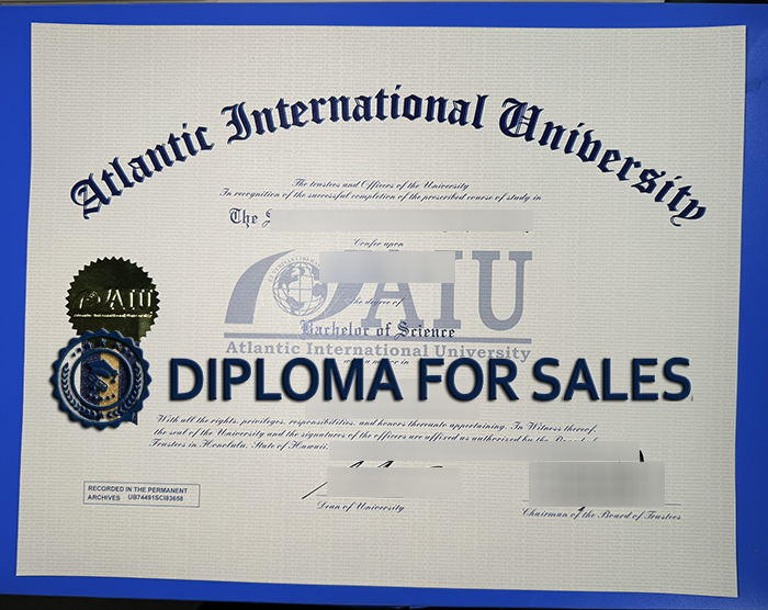 AIU Diploma, Atlantic International University Diploma AIU Diploma, Atlantic International University Diploma