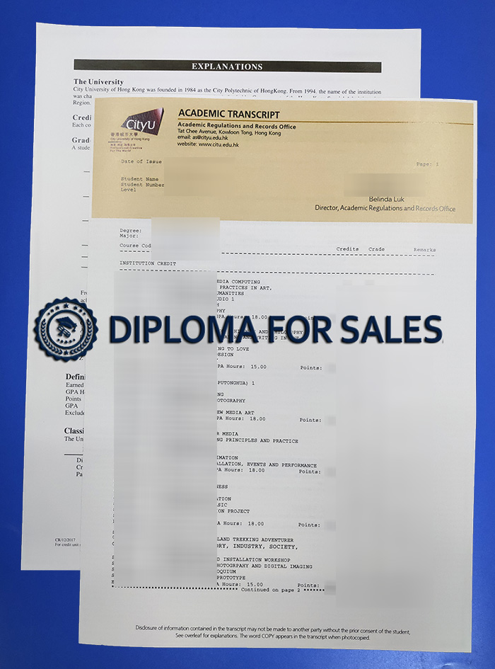 CityU Transcript, City University of Hong Kong Transcript CityU Transcript, City University of Hong Kong Transcript