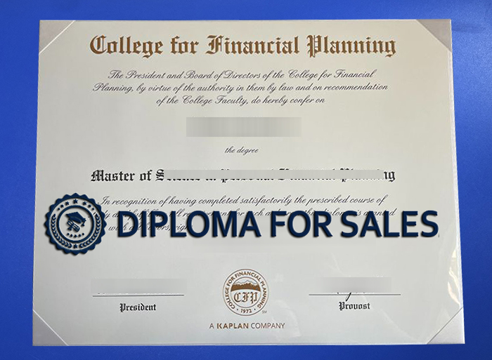 College for Financial Planning Diploma