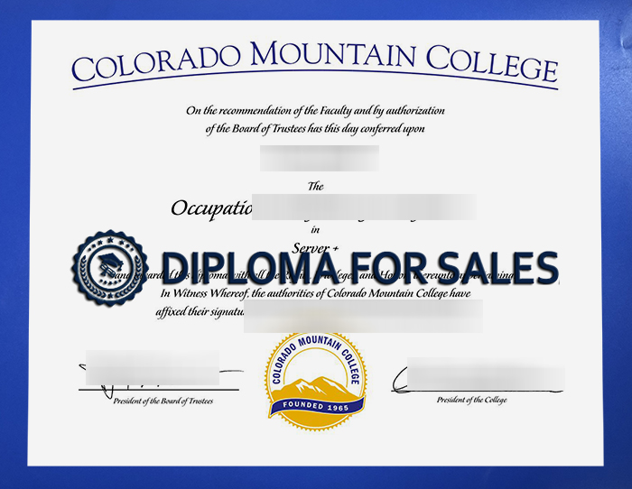 Colorado Mountain College Diploma