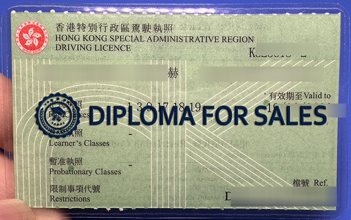 Fake Hong Kong Driving licence