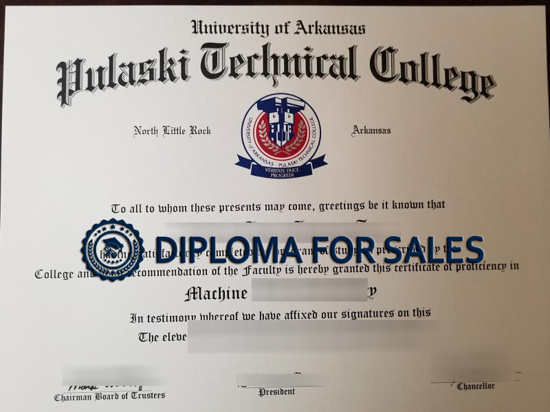 UA–PTC Diploma, University of Arkansas – Pulaski Technical College Diploma UA–PTC Diploma, University of Arkansas – Pulaski Technical College Diploma
