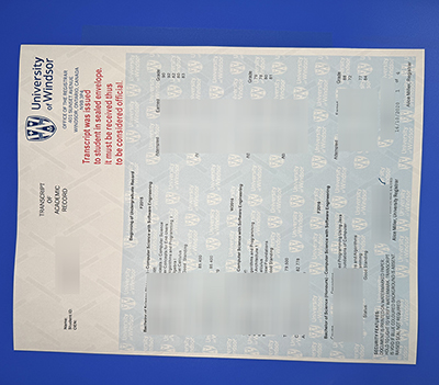 Fake University of Windsor Transcript