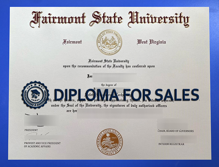 Fairmont State University Diploma Fairmont State University Diploma