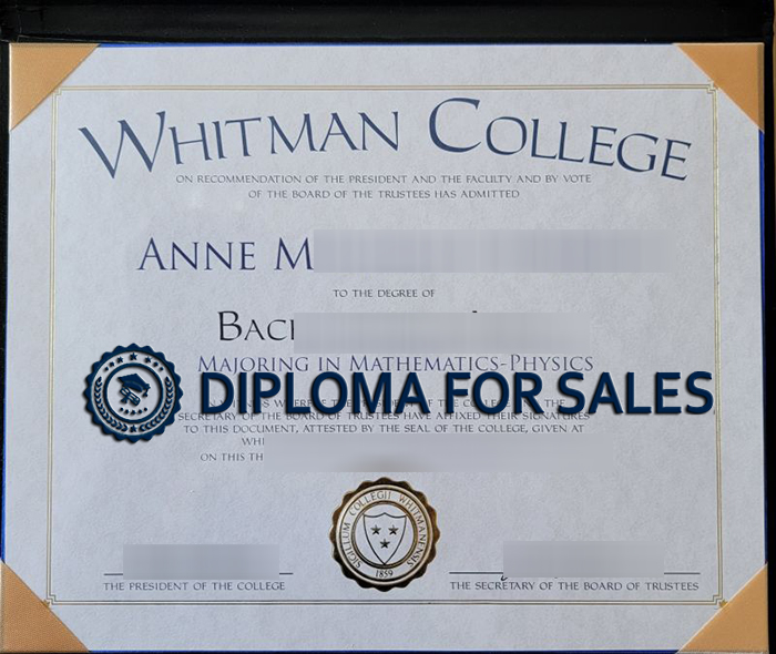 Whitman College Diploma Whitman College Diploma