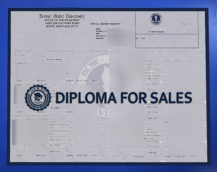 BSU Transcript, Bowie State University Transcript