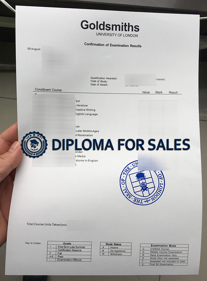 GUL Transcript, Goldsmiths, University of London Transcript GUL Transcript, Goldsmiths, University of London Transcript