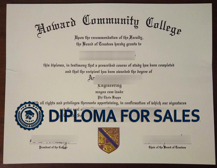 Howard CC Diploma, Howard Community College Diploma