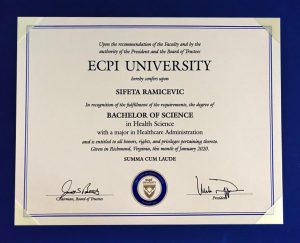 Fake ECPI University Diploma